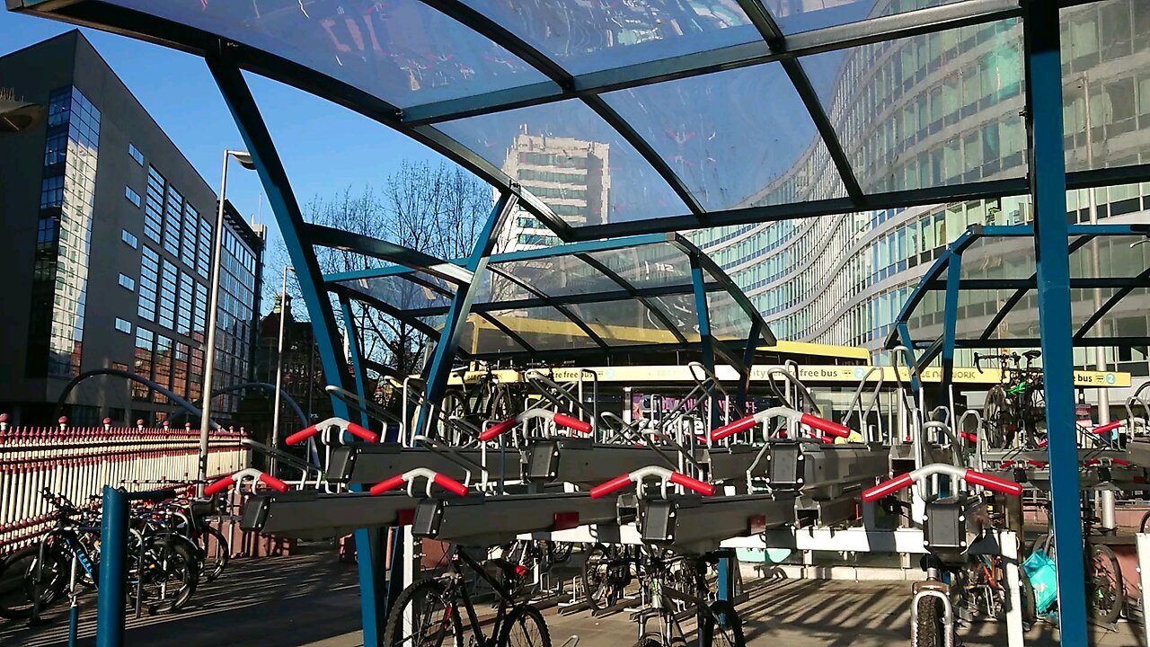 Bike Rack of Peace? Welcome to Manchester Piccadilly, I have just moved here from YouLeftTube