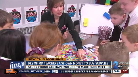 91% of Maryland teachers pay for school supplies out of pocket