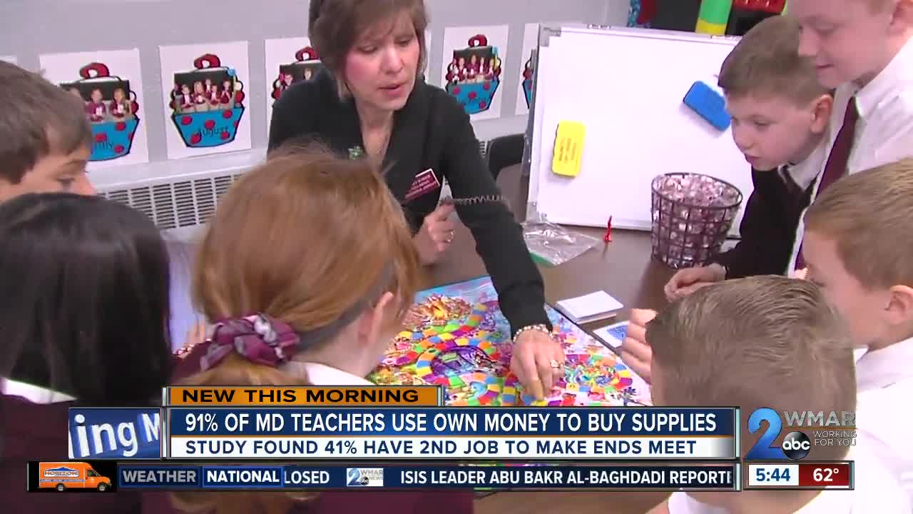 91% of Maryland teachers pay for school supplies out of pocket