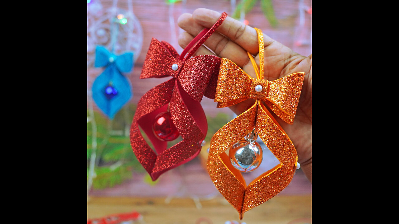 Beautiful Christmas Ornaments Making At Home🎄Handmade Christmas Tree Ornaments