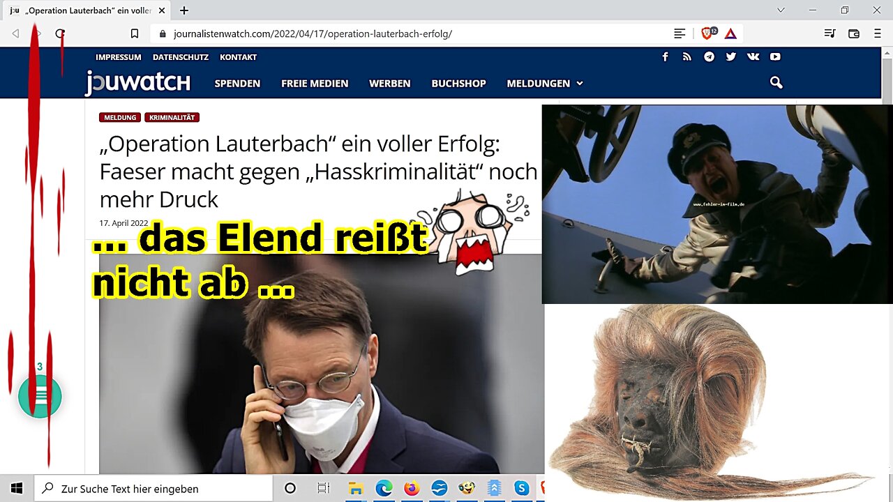 „Das Elend will nicht abreißen, usw.!!!“ …