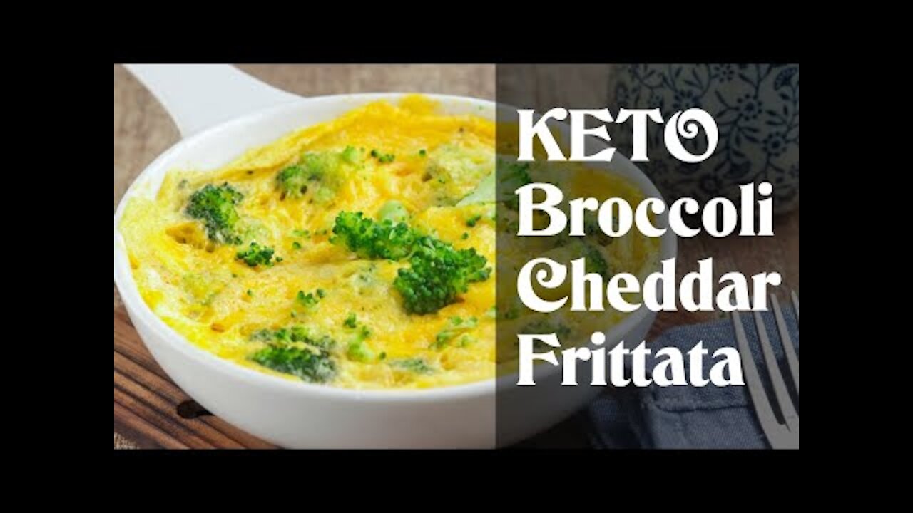 BEST KETO RECIPES FOR WEIGHTLOSS: KETO BROCCOLI & CHEDDAR FRITTATA