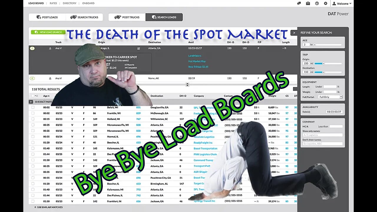 The Horror isn't over with YET!!! and THEN it happened, The Death Of the Freight Spot Market!!