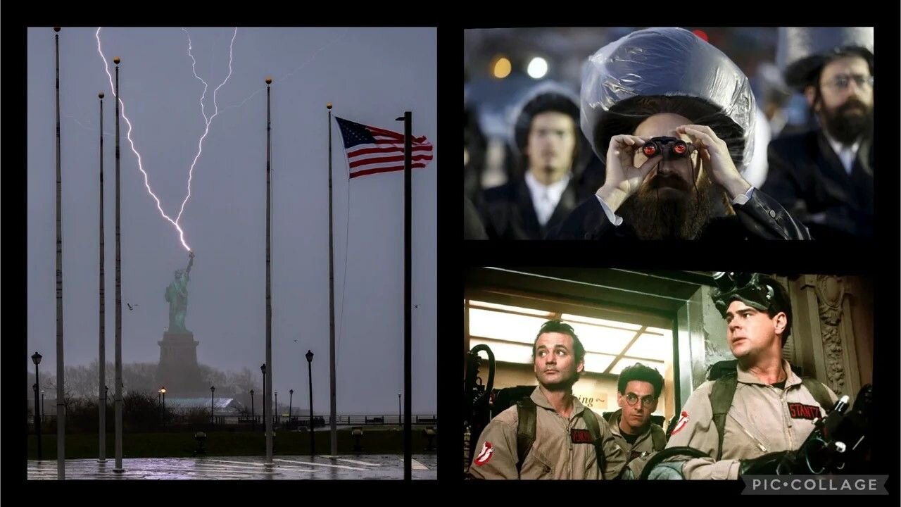 Lightning strikes Statue of Liberty (LUCIFER the light bringer): better call ghost busters 03/03/24