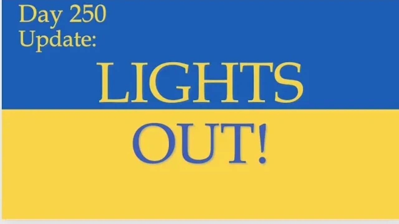 RUSSIA HAS DEVASTATED KYIV'S POWER GRID. LIGHTS OUT AFTER MORE STRIKES. What happened on Day 250