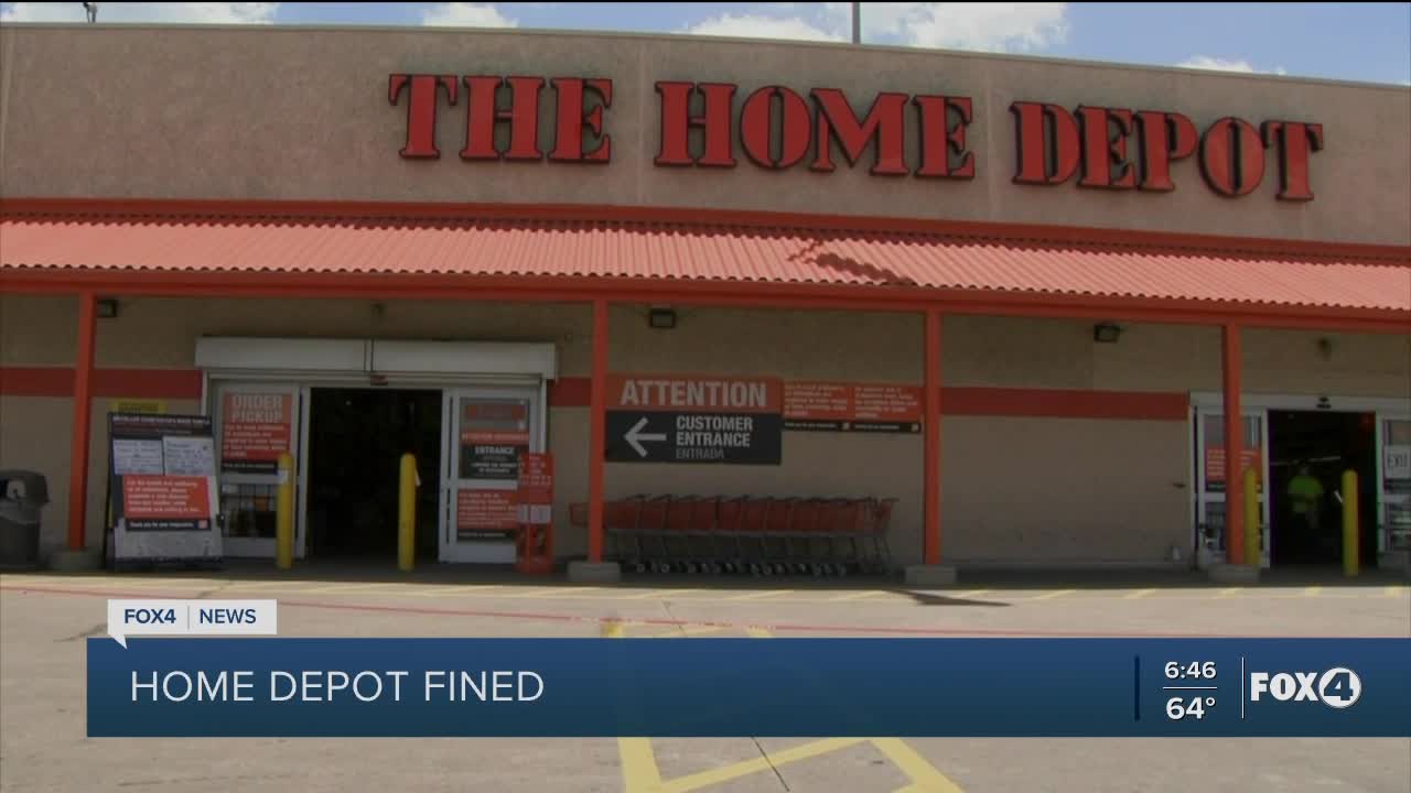 Home Depot fined