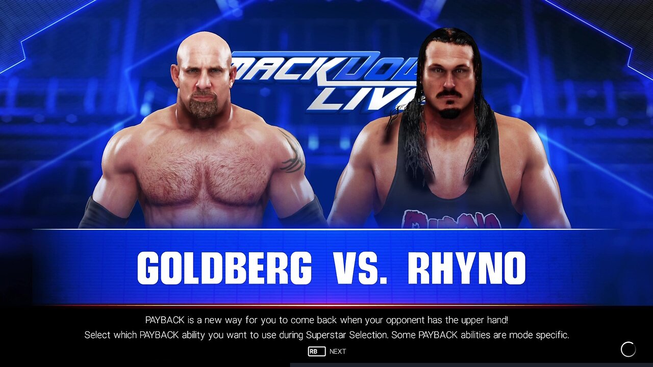 WWE 2k19 Goldberg vs Rhyno