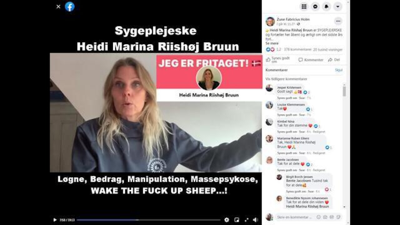 Sygeplejeske Heidi Marina Riishøj Bruun om denne SARS-COV-2 INFLUENZA Virus [04.05.2021]