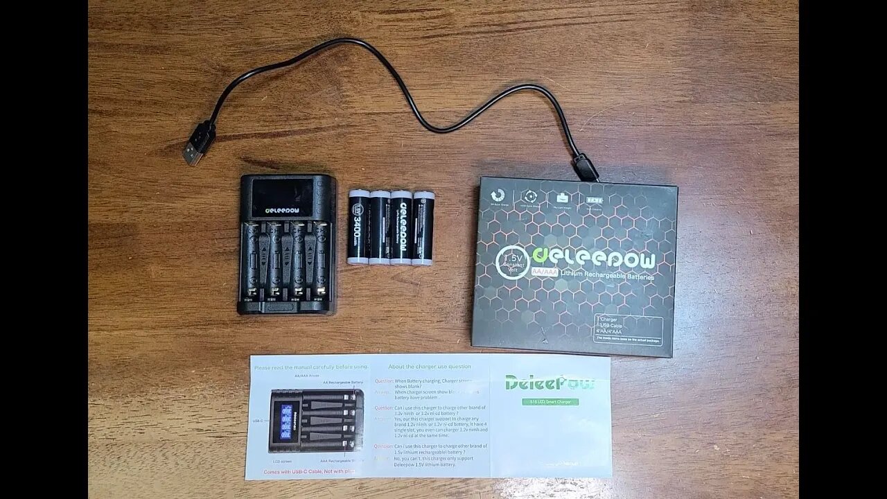 Deleepow AA Rechargeable Batteries and Charger