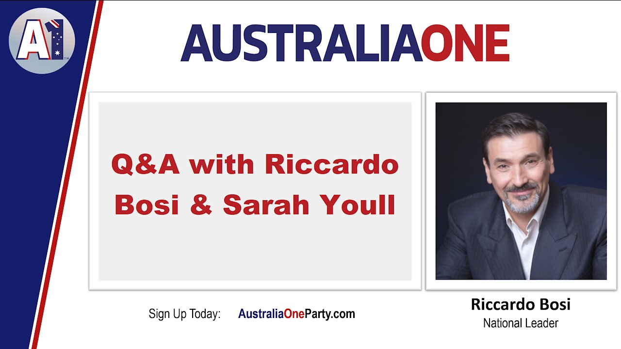 AustraliaOne - Q&A with Riccardo Bosi and Sarah Youll