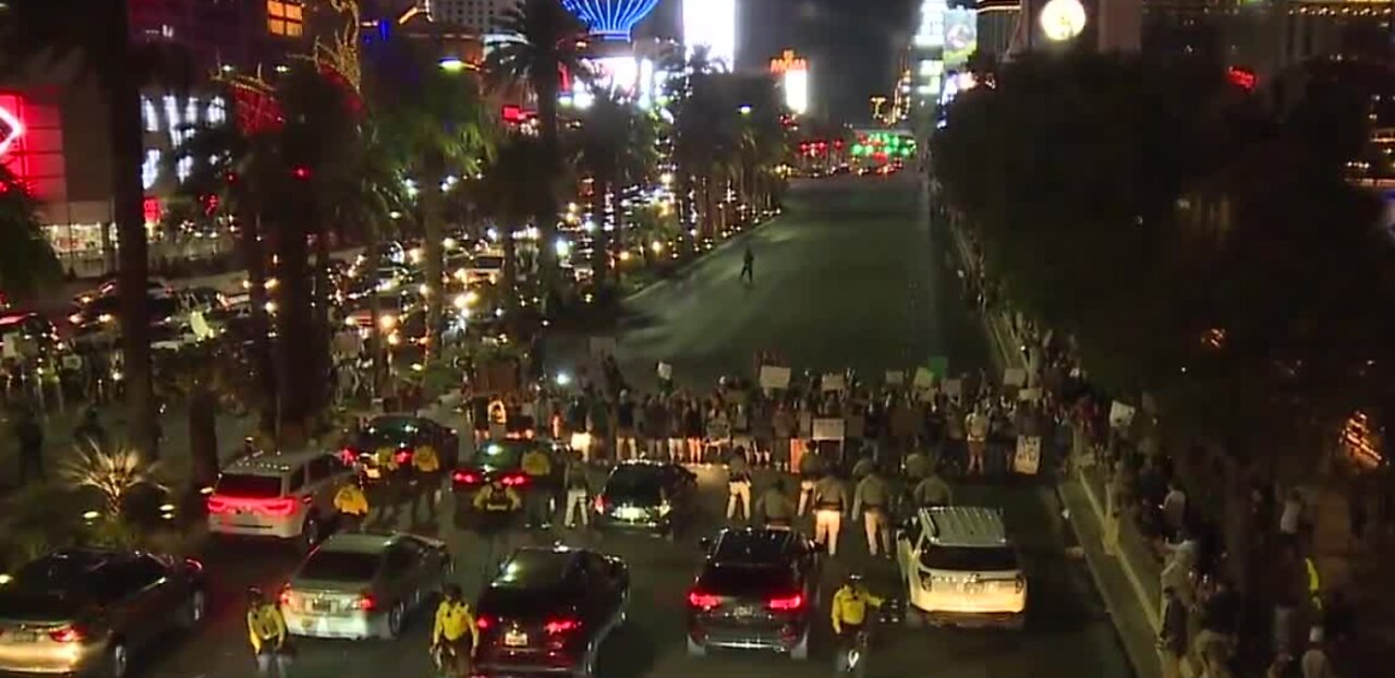 Black Lives Matter protesters take to Vegas Blvd on Juneteenth