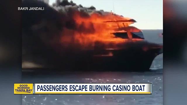 Dozens escape casino shuttle boat fire in Port Richey