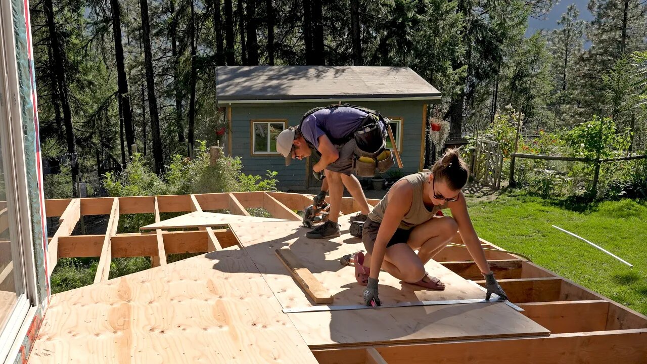 Sheeting The Deck and Many Visits From a Persistent Black Bear