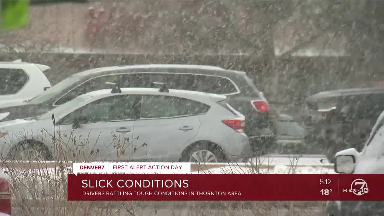 Slick conditions: Drivers battling tough conditions in northern Colorado