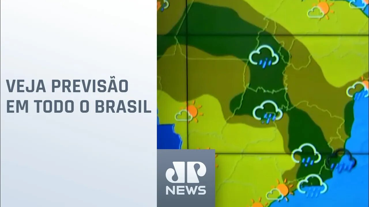 Muita chuva no Centro-Norte e ar seco no Centro-Sul do país