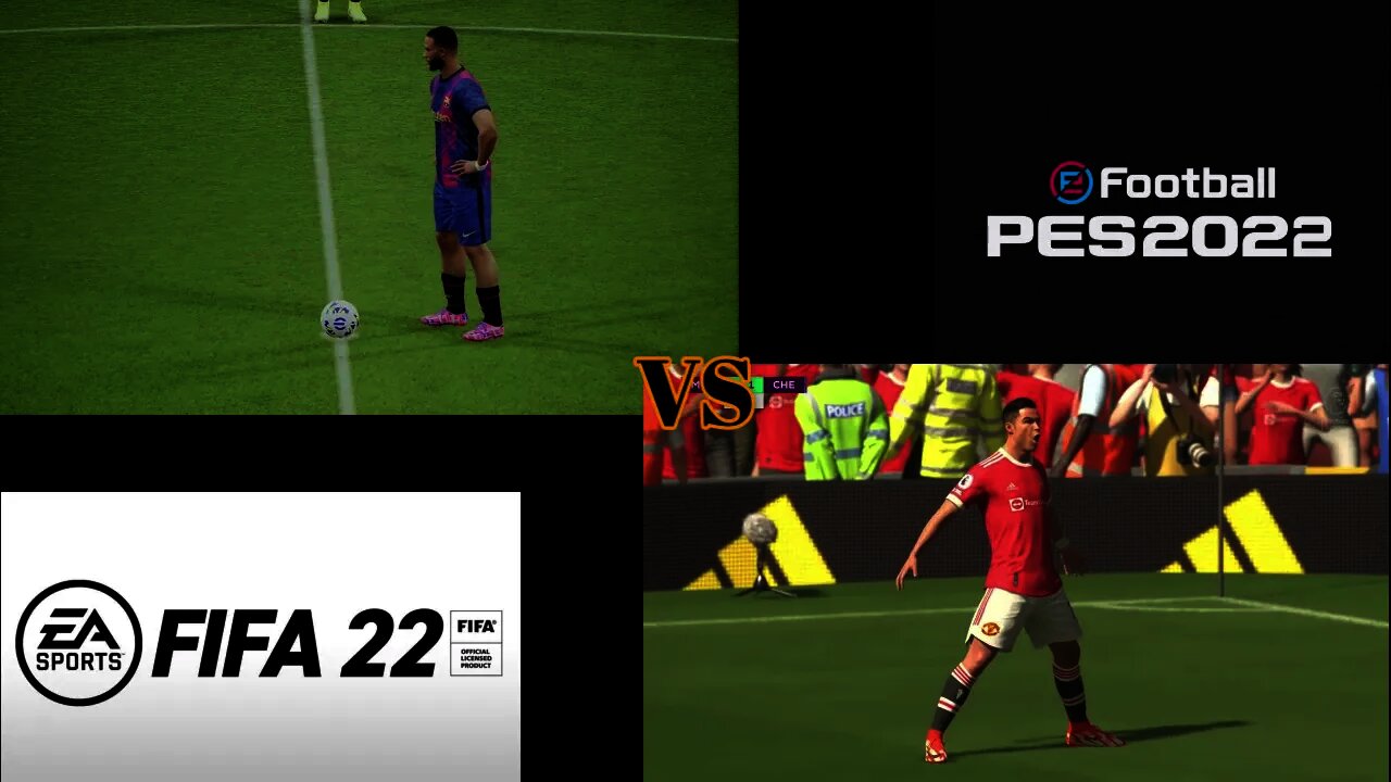 GamePlay Pes2022 VS Fifa 2022