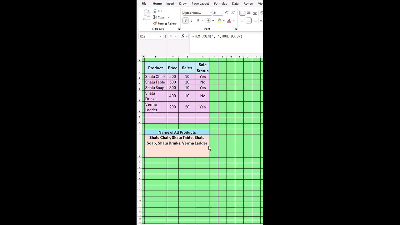 Master Excel TEXTJOIN with Conditions! Filter Product Names Easily | Excel Tips 🚀 #ExcelTutorial