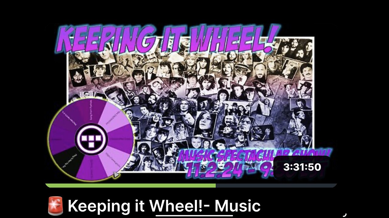 Promo Clip ~ 🚨Keeping it Wheel!- Music Spectacular Show! 11.2.24 - 9:30 EST🚨 https://rumble.com/user/TronAnon