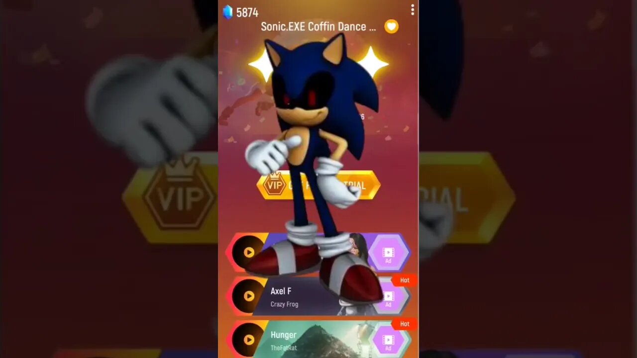 Sonic EXE coffin dance #shorts #music #dance #tileshop #mobilegaming