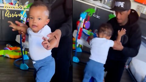 Nick Cannon Teaches The Twin How To Walk For The 1st Time! 🚶🏾‍♂️