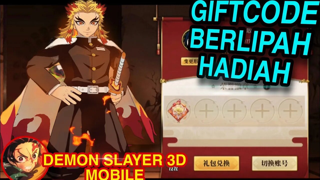 GIFTCODE Demon Slayer Mobile 3D - Kimetsu No Yaiba Game RPG