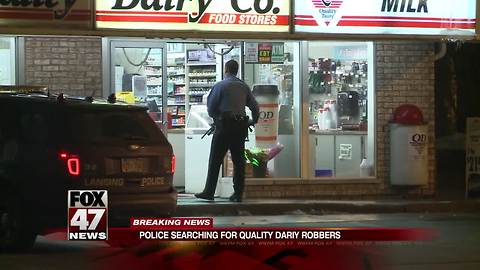 Police looking for men who robbed Quality Dairy