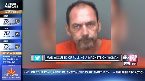 Florida man arrested after pulling machete on woman who refused to date him: Records