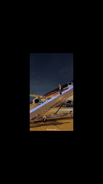 President Donald J. Trump arrives in Houston, TX.