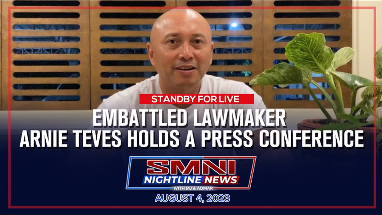 Embattled lawmaker Arnie Teves holds a press conference