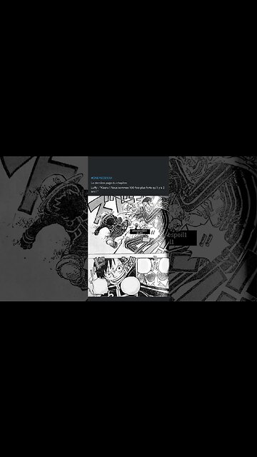 #ONEPIECE1091 La dernière page du chapitre Luffy vs kizaru