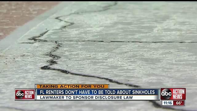 Lack of sinkhole disclosure requirements puts Florida renters in potential danger | WFTS Investigative Report