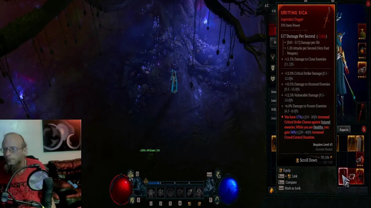 Diablo 4 lvl 62 sorc orb