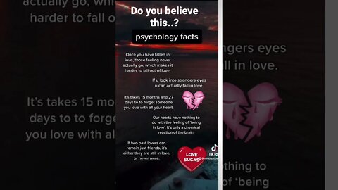 Psychology facts on Love hurts sometimes..!