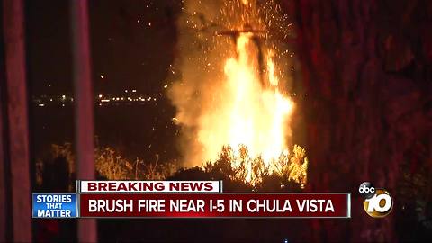 Brush fire breaks out in Chula Vista