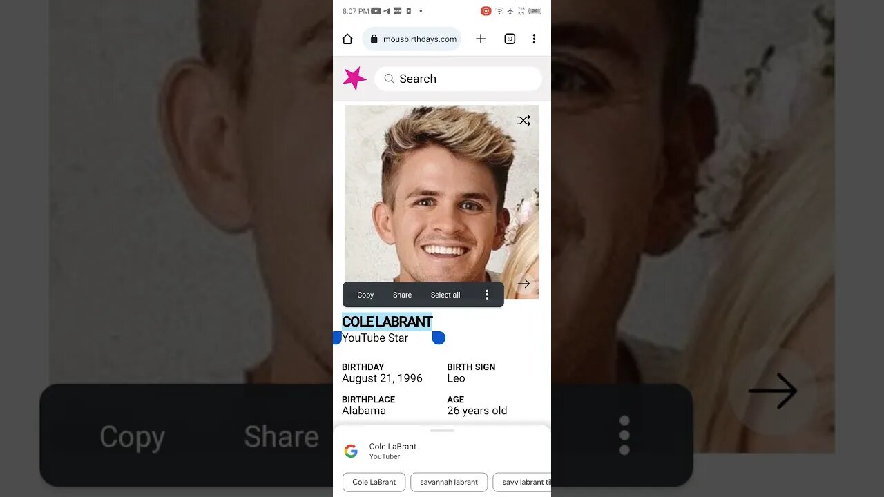 HAPPY 26 BIRTHDAY COLE LABRANT