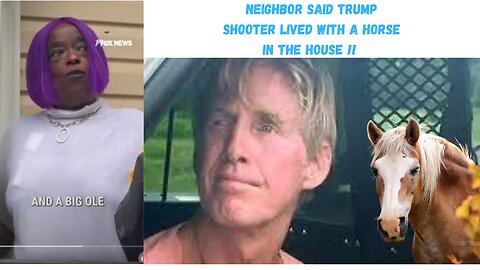 Neighbor of Trump Shooter Says He Lived with a Horse in the House ! #donaldtrump #viral