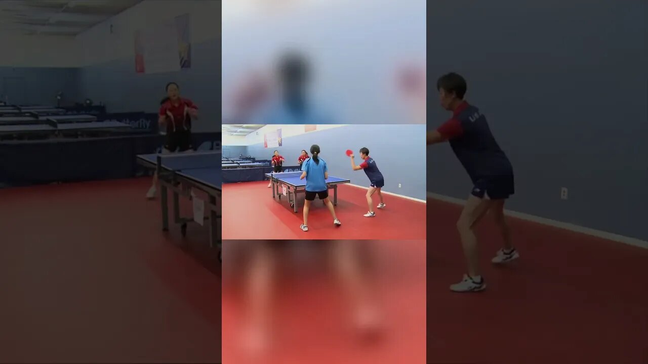 Table Tennis Doubles Footwork (Left with Right Hander) Olympic Silver Medalist Gao Jun #shorts