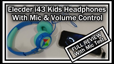 Elecder i43 Foldable Volume-Limiting Headphones For Kids With Mic And 94dB Max FULL REVIEW