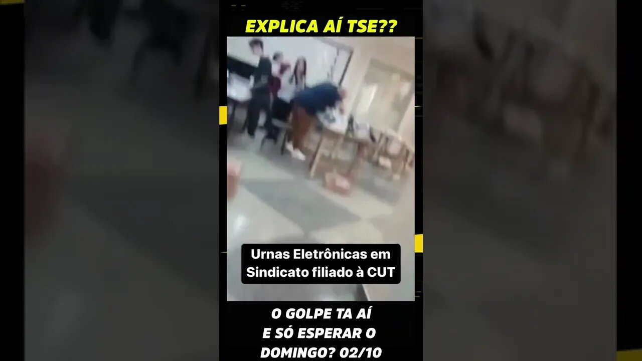 EXPLICA AI TSE? URNA ELETRÔNICA SENDO ATIVADA DENTRO DE SINDICATO DA CUT? #eleicoes2022 #shorts