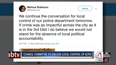 Council committee to discuss local control of KCPD