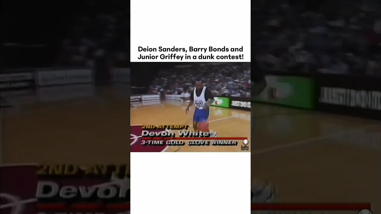 Deon Sanders, Barry Bonds and Ken Griffey Jr. in a dunk contest #wtf