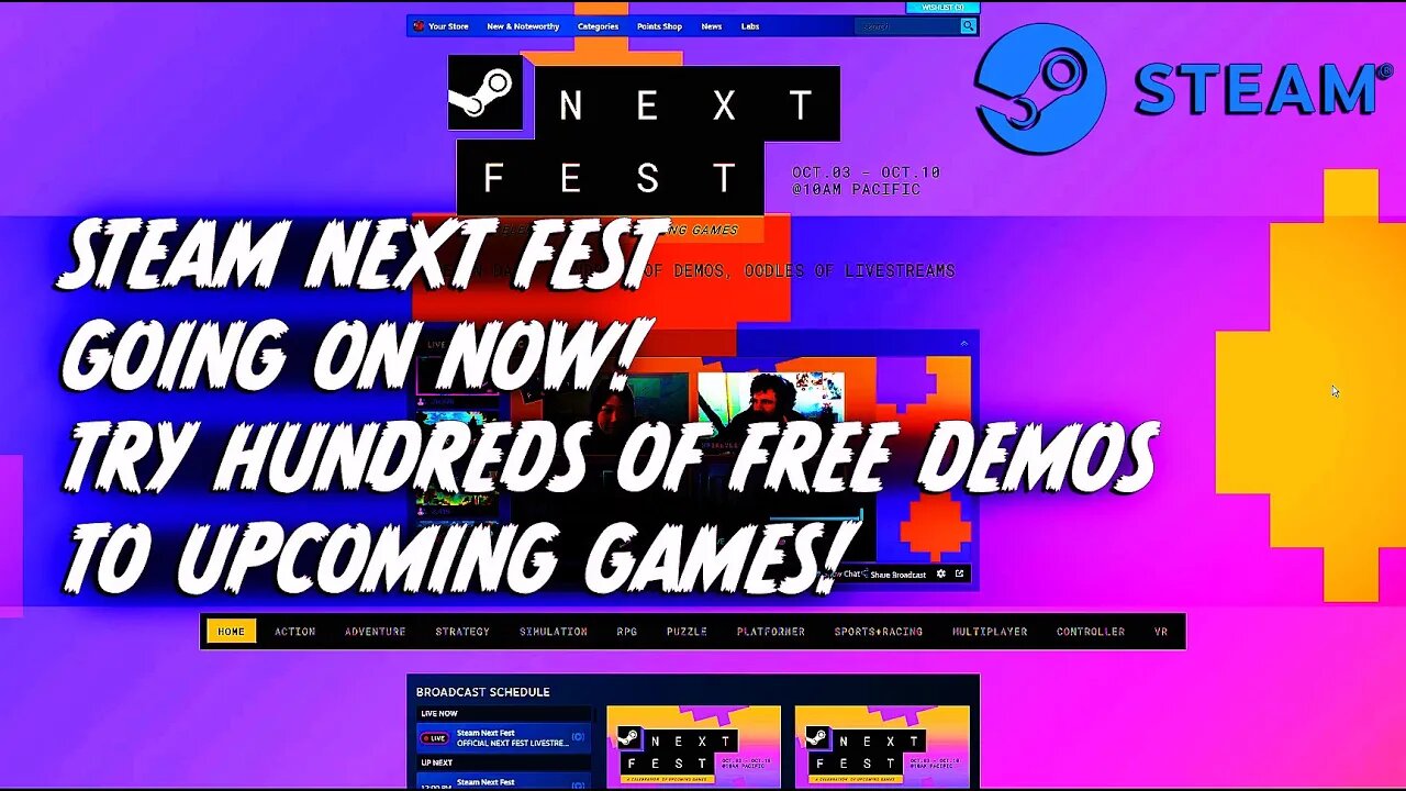 STEAM NEXT FEST GOING ON NOW TRY HUNDREDS OF FREE DEMOS!