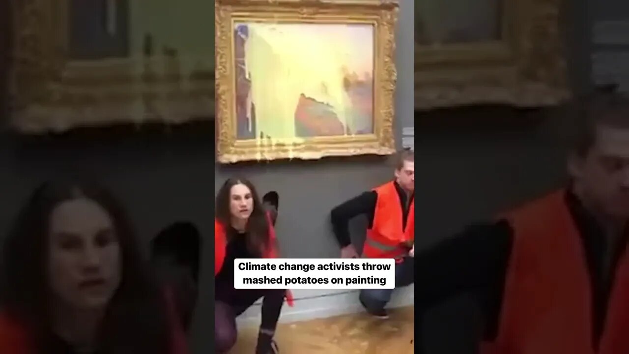 “Eco-activists” throw mashed potatoes on a Claude Monet painting