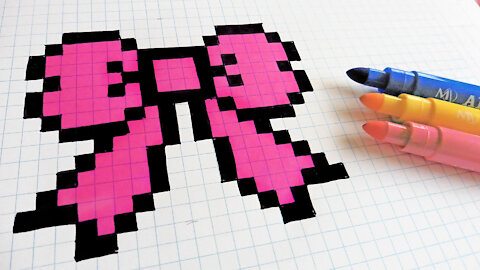 how to Draw Kawaii ribbon - Hello Pixel Art by Garbi KW