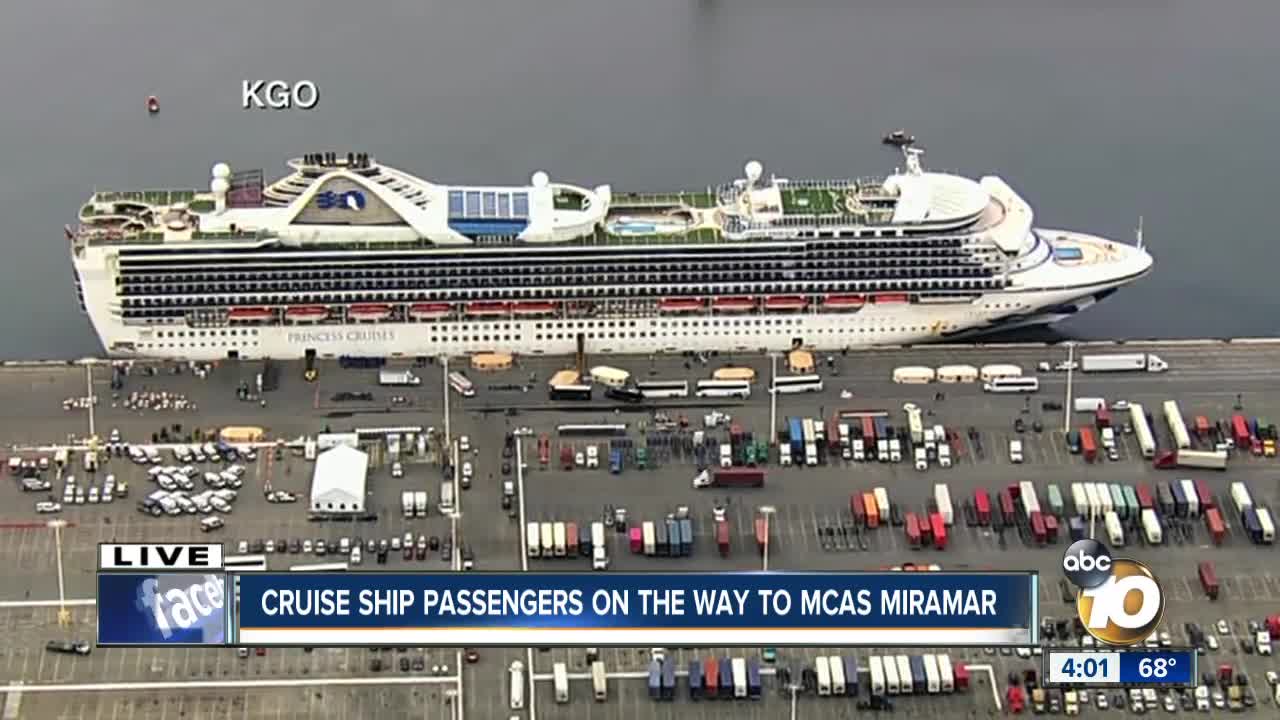 Cruise passengers to arrive at MCAS Miramar for coronavirus quarantine