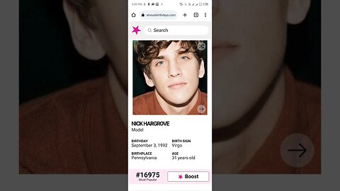 HAPPY 31 BIRTHDAY NICK HARGROVE Model