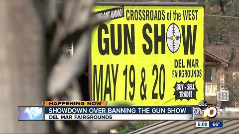 Showdown over Del Mar gun show