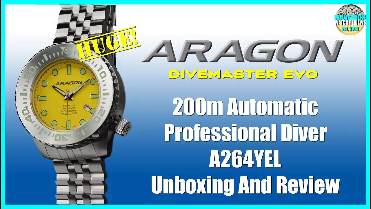 Yellow Beast! | Aragon Divemaster Evo 200m Automatic Professional Diver A264YEL Unbox & Review