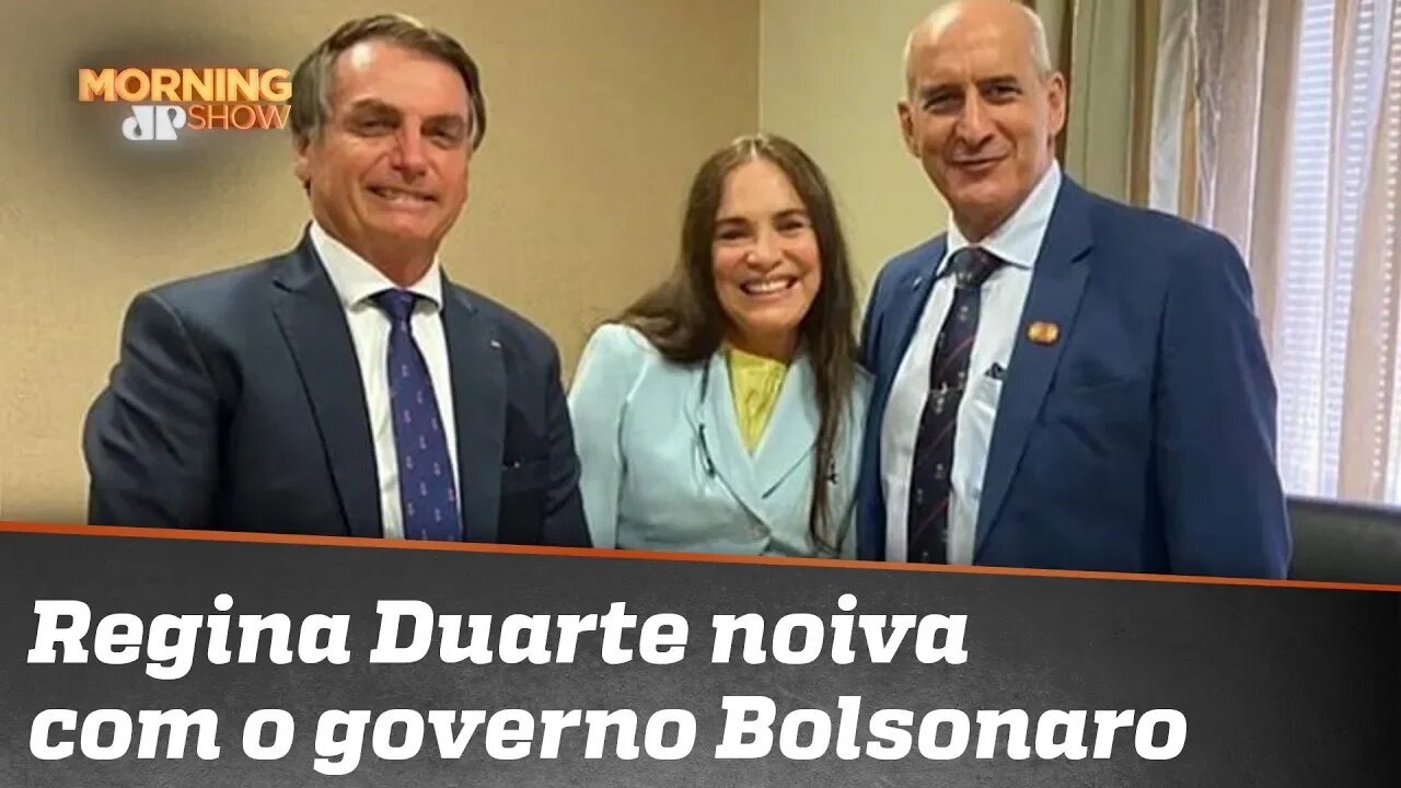 Regina Duarte noiva com o governo Bolsonaro e tá todo mundo especulando sobre os frutos desse amor