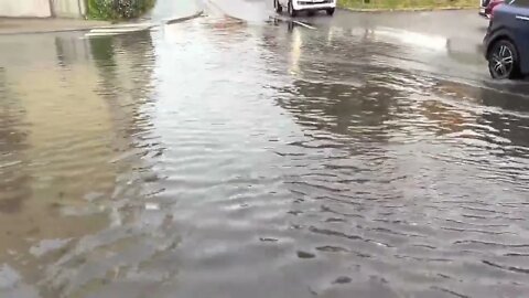 Unclogging storm drain. Multiple whirlpools. In the spirit of-8